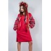 Embroidered boho dress "Fairy Story" Cherry